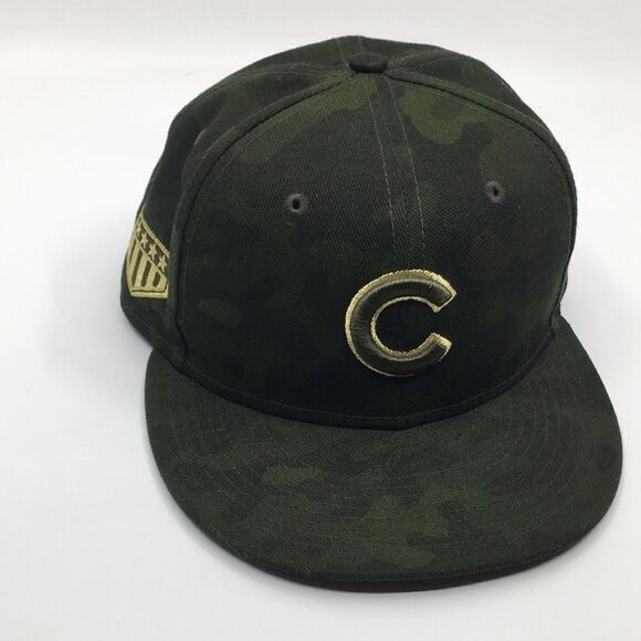 New Era Chicago Cubs Armed Forces Memorial Day Camo 59FIFTY Fitted Hat Sz 7 - Picture 16 of 16